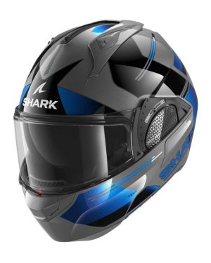 Casque SHARK EVO-GT Tekline (Gris/Noir/Bleu)