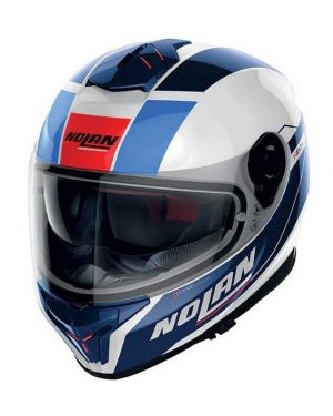 Casque NOLAN N80-8 Mandrake N-Com (Blanc/Bleu/Rouge)