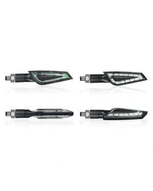 Clignotants à LED CHAFT Shelter (Noir/Transparent)