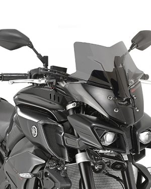 Bulle basse et sportive noire brillante GIVI D2129B pour YAMAHA MT-10 (16-21)