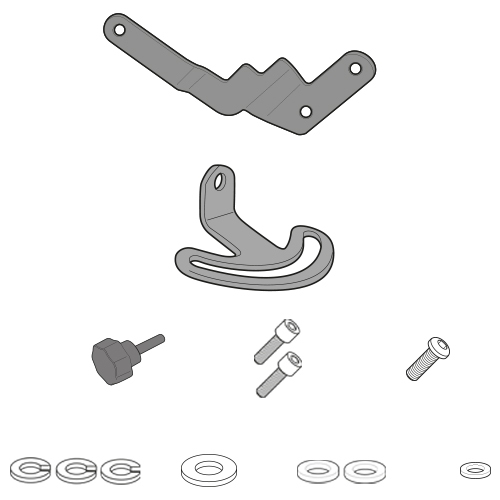 Kit de renfort GIVI D5128KIT pour bulles 5124DT, 5124D