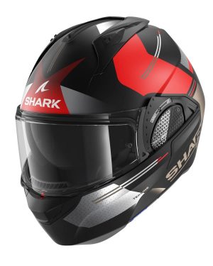 Casque SHARK EVO-GT Tekline Mat (Noir Mat/Rouge Mat)