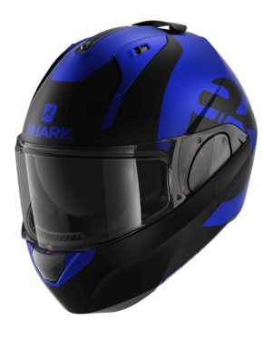 Casque SHARK EVO-ES Kedje Mat (Noir Mat/Bleu Mat)