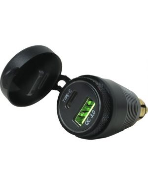 Adaptateur DIN QC3.0 + USB type C CHAFT IN789