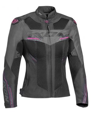 Blouson IXON Draco Lady (Noir/Anthracite/Fushia)