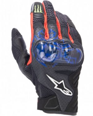 Gants ALPINESTARS FQ20 SMX-1 Air V2 Monster (Noir/Bleu/Rouge Vif/Vert)