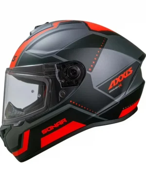 Casque AXXIS Draken S Sonar B5 (Matt Fluor Red)