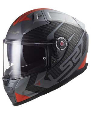 Casque LS2 Vector II Splitter Matt (Titanium Red)