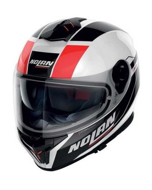 Casque NOLAN N80-8 Mandrake N-Com (Blanc/Noir/Rouge)