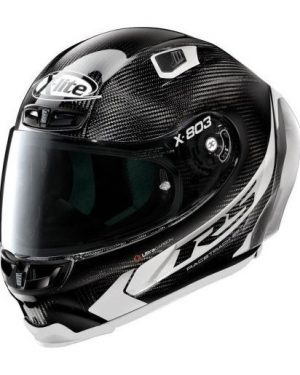 Casque X-LITE X-803 RS Ultra Carbon Hot Lap (Noir/Blanc)